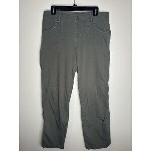 Kuhl Hiking Fishing Pants Women’s Gray Stretch Drawstring Roll Up Tab Sz 10 Reg
